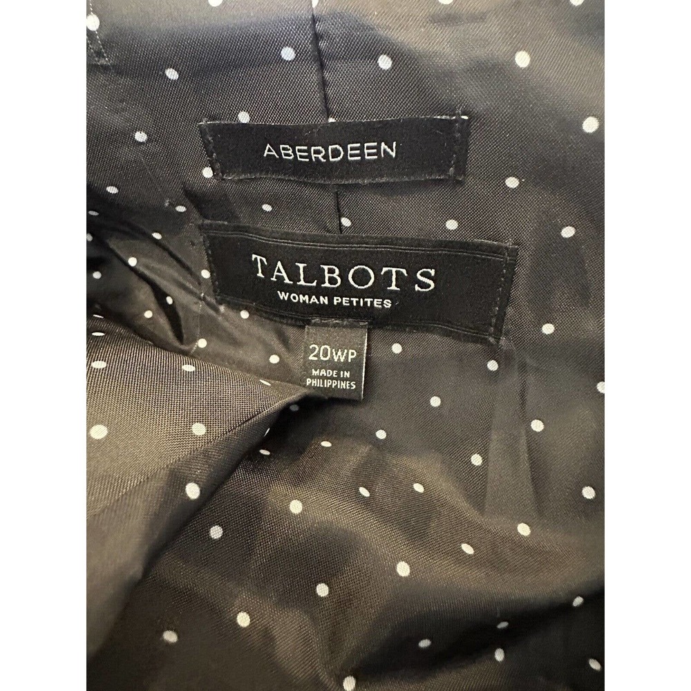 Talbots Shetland Aberdeen Blazer Tattersall Plaid Houndstooth Plus Size 20 P - Picture 8 of 11